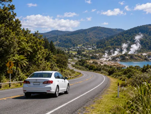 Private transfer from Taupō to Rotorua by car or van