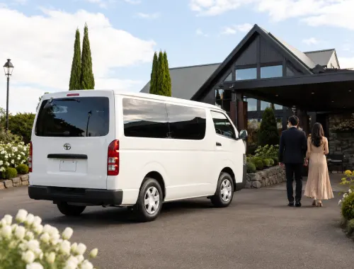 Pre-booked wedding transport in Taupō by private car or van