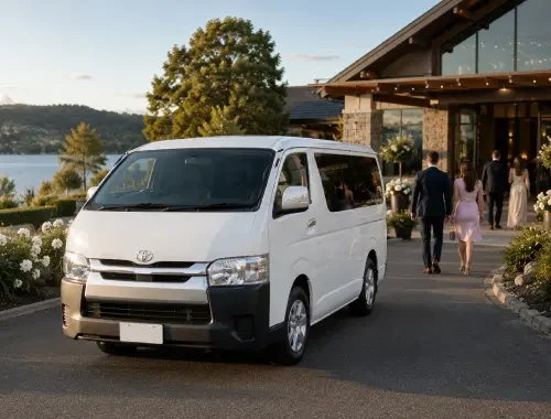 Pre-booked event transport in Taupō by car or van
