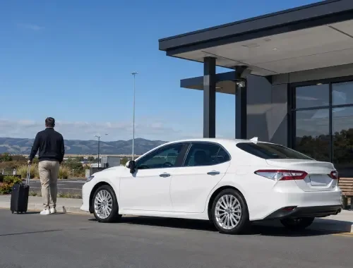 Pre-booked private taxi pickup and drop-off at Taupō Airport