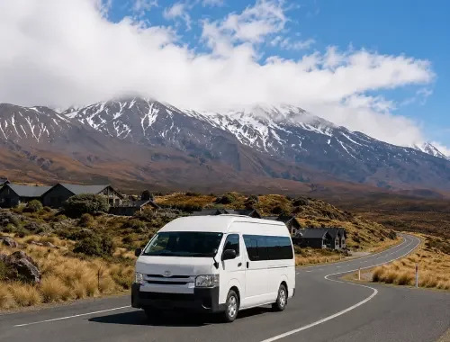 Pre-booked private transfer from Taupō to National Park