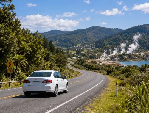 Private transfer from Taupō to Rotorua by car or van