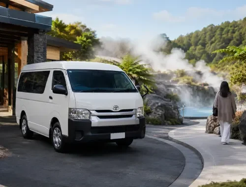 Private transport between Taupō and Wairakei Terraces